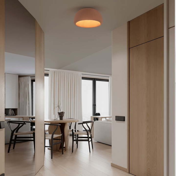 LUCES DAVO E27 12W ceiling light, 44/50 cm &ndash; white, gray, terracotta
