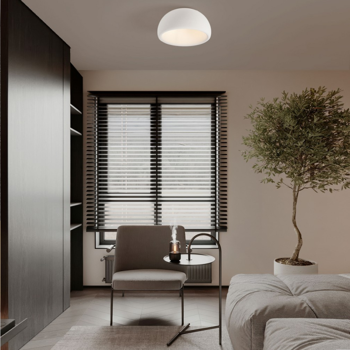 LUCES DAVO plafon sufitowy E27 12W 44/50cm biały, szary, terakota