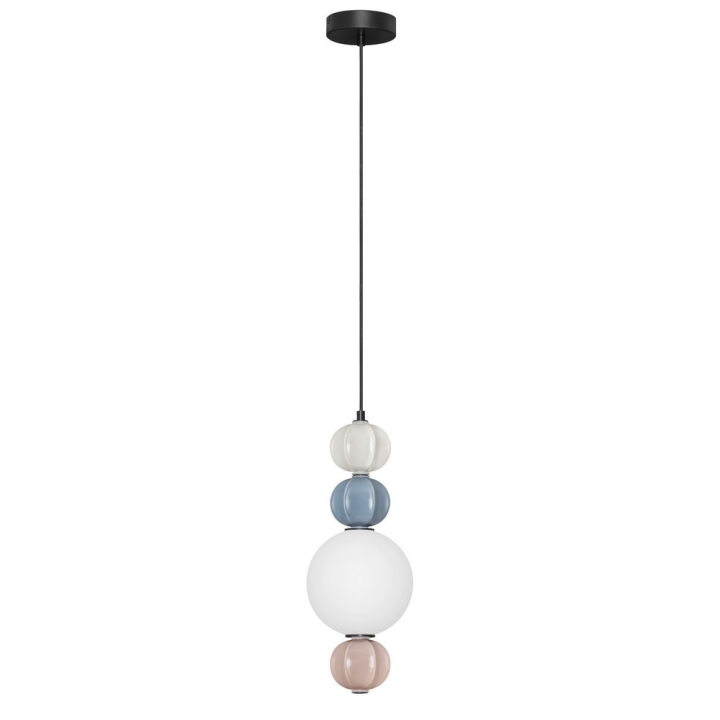 LUCES DAZZ 7W LED pendant lamp  colorful ceramic and white glass globe