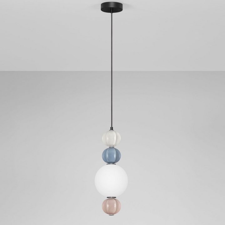LUCES DAZZ 7W LED pendant lamp  colorful ceramic and white glass globe