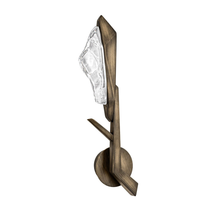 LUCES GRETA LED wall light 6W, antique bronze and clear glass, 3000K