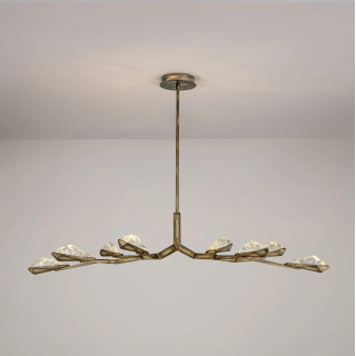 LUCES GRETA lampa wisząca LED 172cm antyczny brąz, przeźroczyste szkło