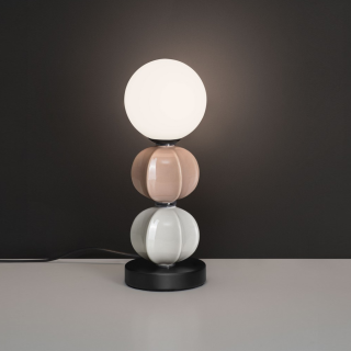 LUCES DAZZ LED table lamp &ndash; ceramic and glass, sculptural shape