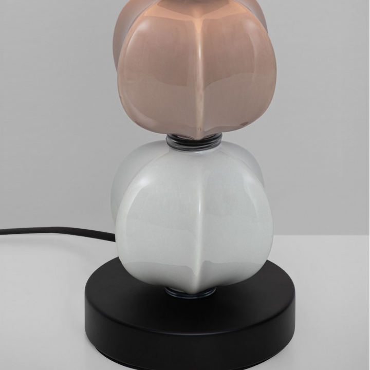 LUCES DAZZ LED table lamp &ndash; ceramic and glass, sculptural shape