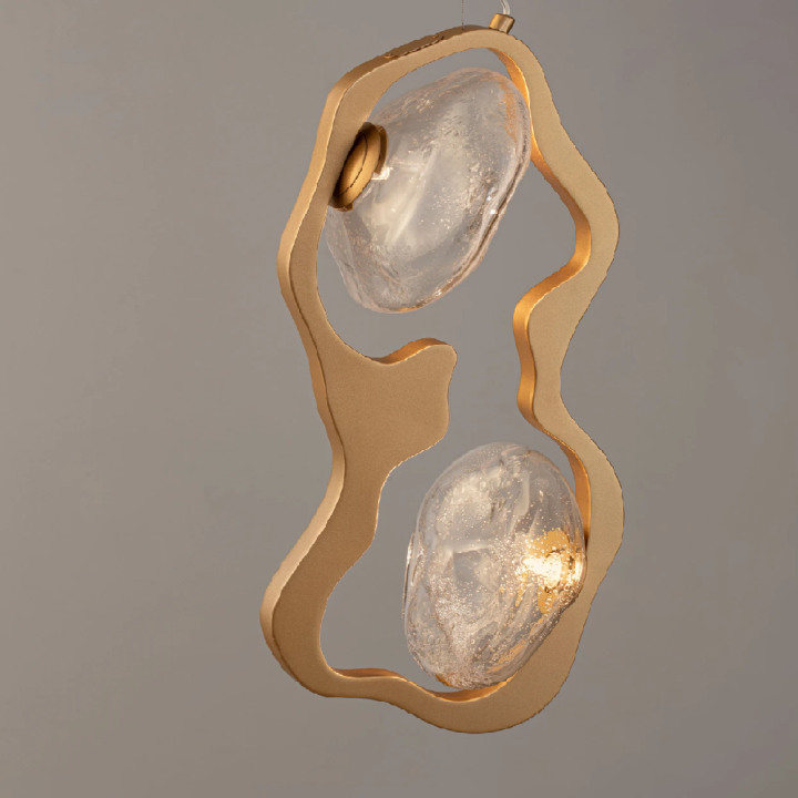 LUCES DENISE lampa wisząca LED 6W z bąbelkowym szkłem