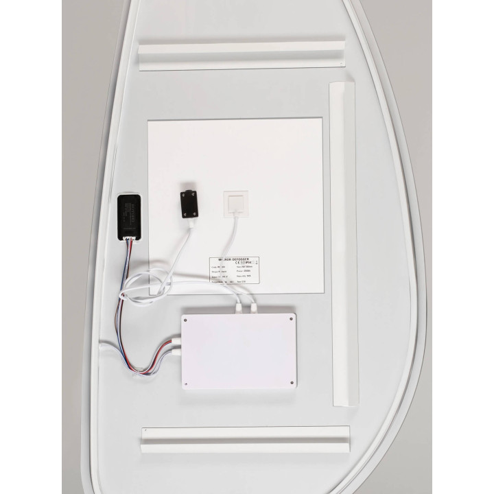 LUCES LORIN large vertical designer LED mirror 140x70cm, 3000K, IP44