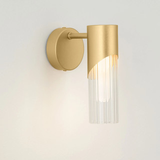 LUCES MODESTO gold G9 LED wall light with glass shade