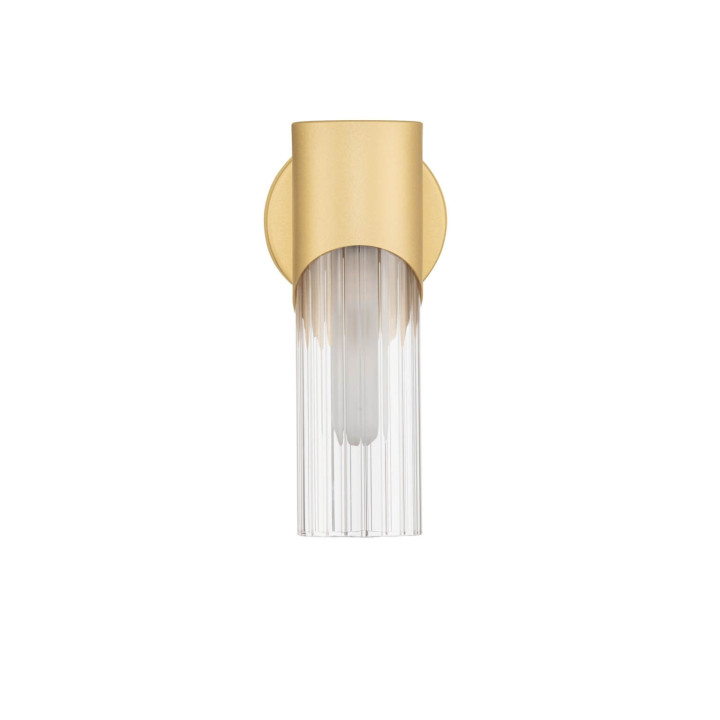 LUCES MODESTO gold G9 LED wall light with glass shade