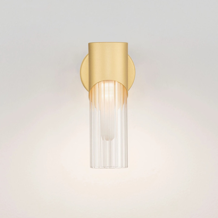 LUCES MODESTO gold G9 LED wall light with glass shade