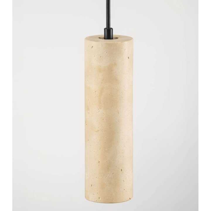 LUCES MELONY 22cm travertine tube pendant light GU10 LED beige 230V