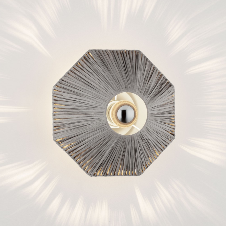 LUCES ELVIO round paper wall light &Oslash;30cm, &Oslash;45cm beige, grey, terracotta