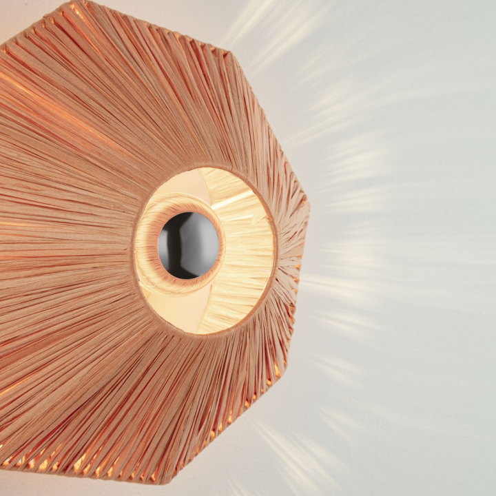 LUCES ELVIO okrągły kinkiet z papieru 30cm, 45cm beż, szary, terakota