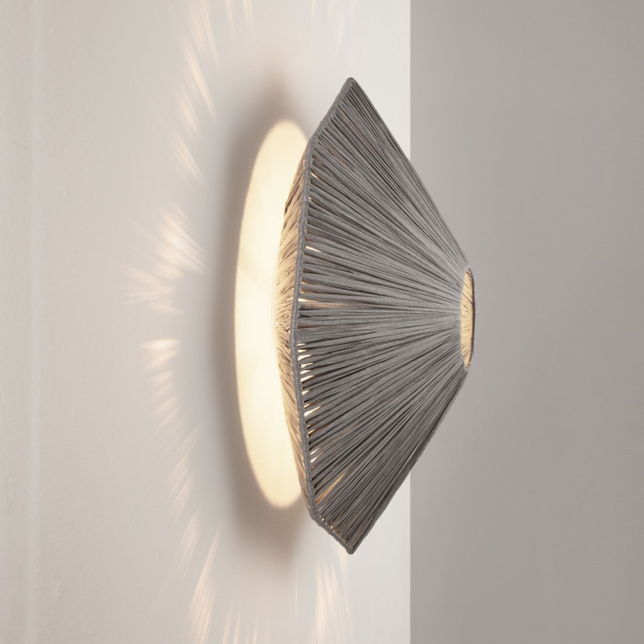 LUCES ELVIO okrągły kinkiet z papieru 30cm, 45cm beż, szary, terakota