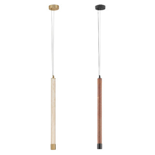 LUCES MUSE 200cm LED 7W tube pendant lamp &ndash; beige and red travertine