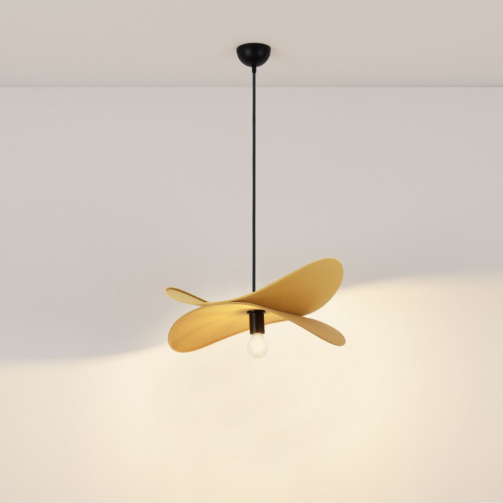 LUCES LUVE decorative linen pendant light E27 beige, mocha or yellow