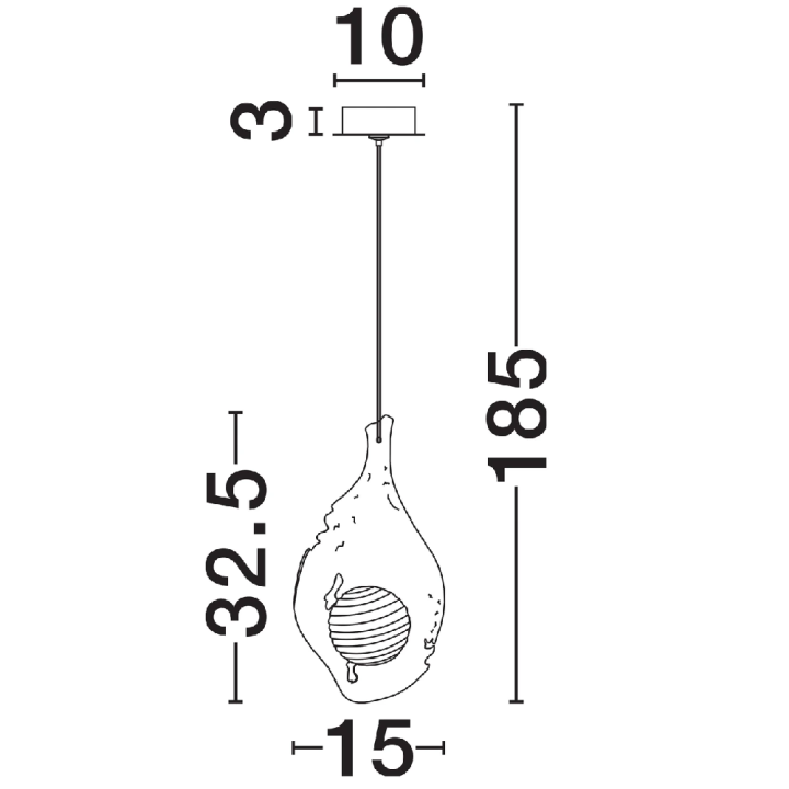 LUCES MALORY LED 5W złota malowana lampa wisząca z mlecznym kloszem