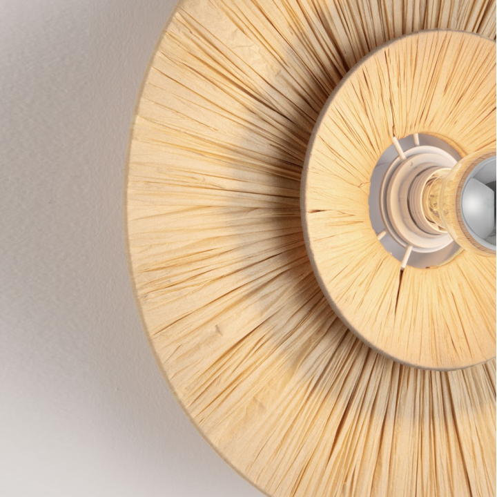 LUCES NORA okrągły, dekoracyjny kinkiet z papieru 40cm terakota, beżowy