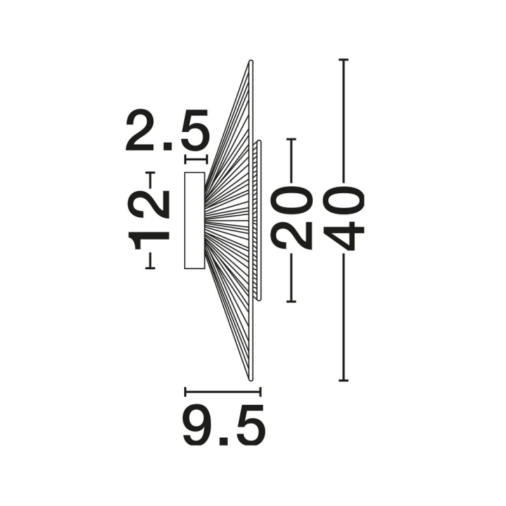 LUCES NORA okrągły, dekoracyjny kinkiet z papieru 40cm terakota, beżowy