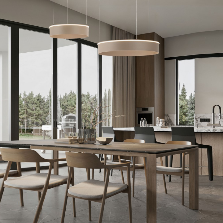 LUCES OLIVIA LED pendant lamp, 2 rings, CCT 2700K&ndash;4000K, 3 colors