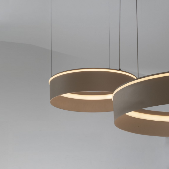 LUCES OLIVIA LED pendant lamp, 2 rings, CCT 2700K&ndash;4000K, 3 colors