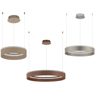 LUCES OLIVIA lampa wisząca LED 40-80cm beż brąz szary CCT 2700K-4000K