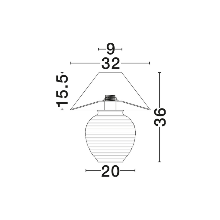 LUCES SILIA ceramiczna lampa stołowa z beżowym lnianym abażurem
