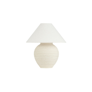 LUCES SILIA ceramic table lamp with a beige linen shade