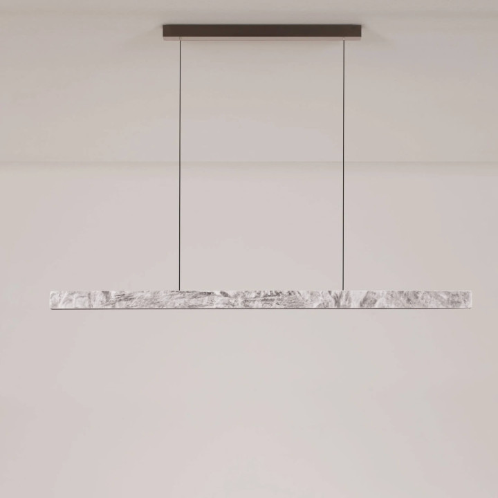 Luces Alhendi LE45794 podłużna lampa wisząca LED z marmuru | Salon LED