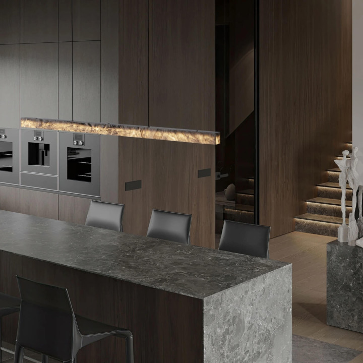 Luces Alhendi LE45794 Natural Marble LED Pendant Light | Salon LED