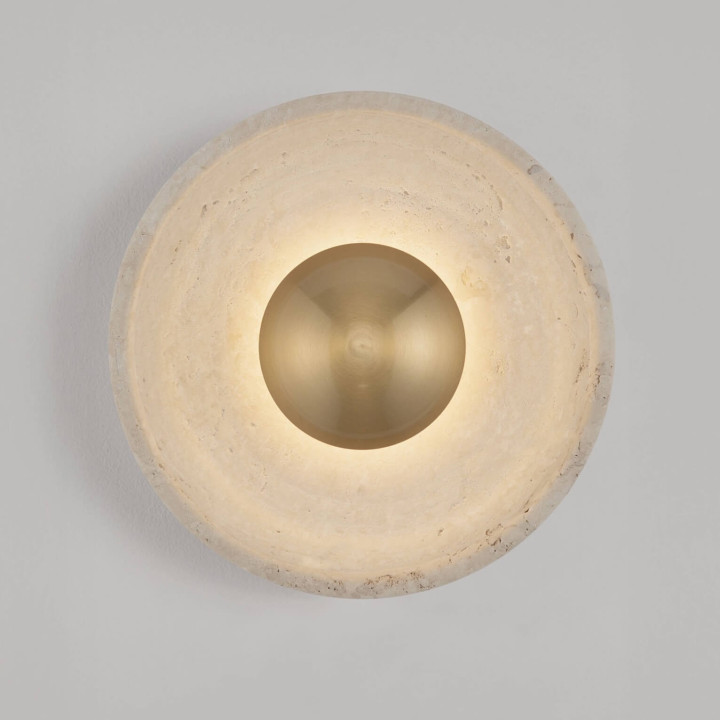 LUCES FREGEN LE46042/3 kinkiet LED 4W 3000K trawertyn, złoto, brąz