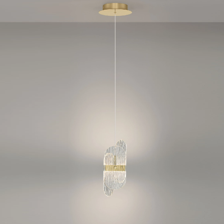LUCES BOSSOST LE45952/3 9W LED pendant light, textured glass