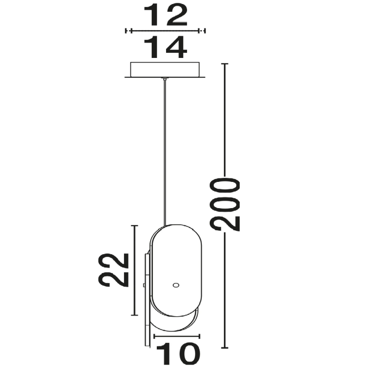 LUCES BOSSOST LE45952/3 złota lampa wisząca LED 9W teksturowane szkło