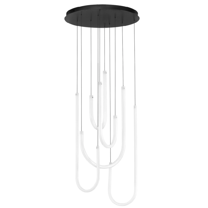 LUCES TABERNAS LE46150 LED pendant lamp, 55W, 3000K, 5 black loops