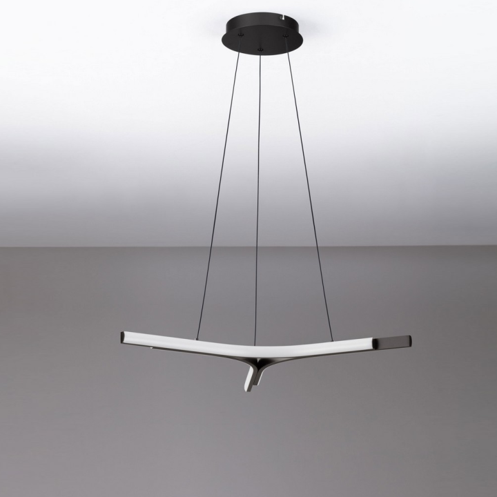LUCES UJUE LE46227 nowoczesna, czarna lampa wiszące LED 29W 3000K