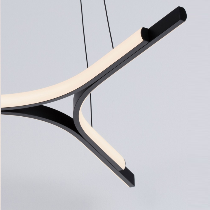 LUCES UJUE LE46227 modern black LED pendant light, 29W, 3000K