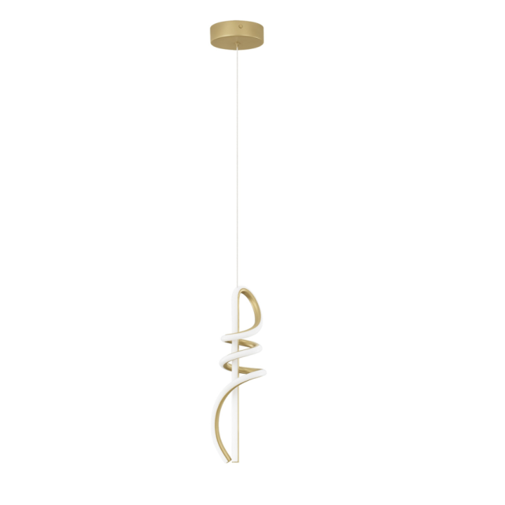 LUCES ALMAZAN LE45799 złota lampa wisząca LED elegancka, smukła oprawa