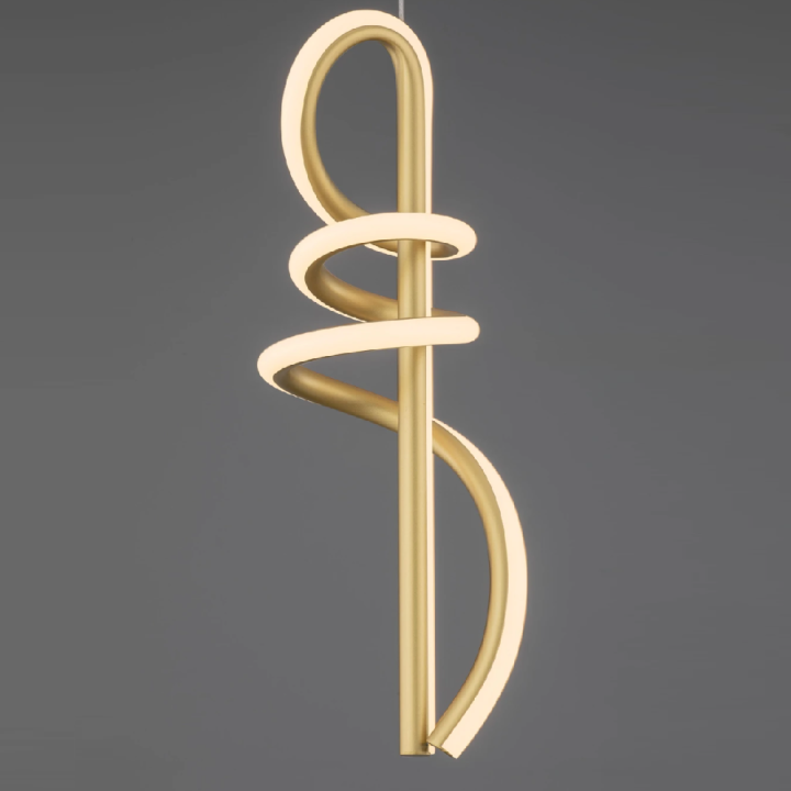 LUCES ALMAZAN LE45799 gold LED pendant lamp &ndash; elegant, slender fixture