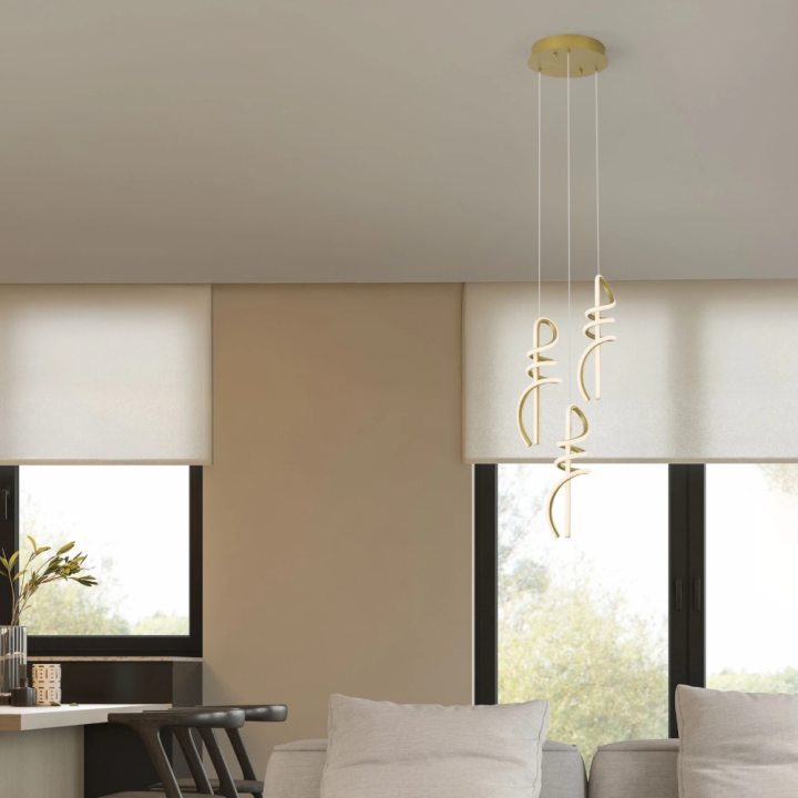LUCES ALMAZAN LE45800 gold LED pendant lamp 54W 3000K a stylish accent