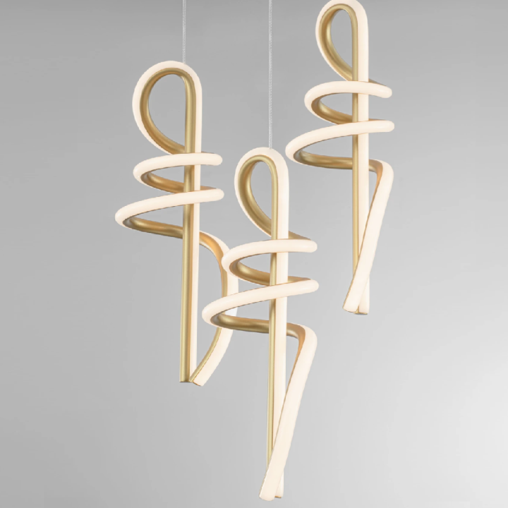LUCES ALMAZAN LE45800 gold LED pendant lamp 54W 3000K a stylish accent