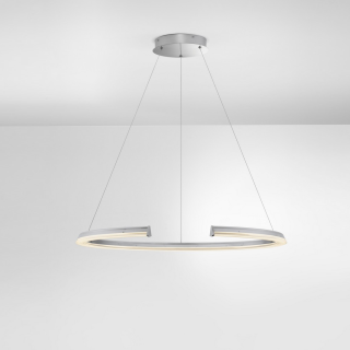 LUCES ORINOCO LE46130 large silver ring LED pendant light &Oslash;86cm 3000K