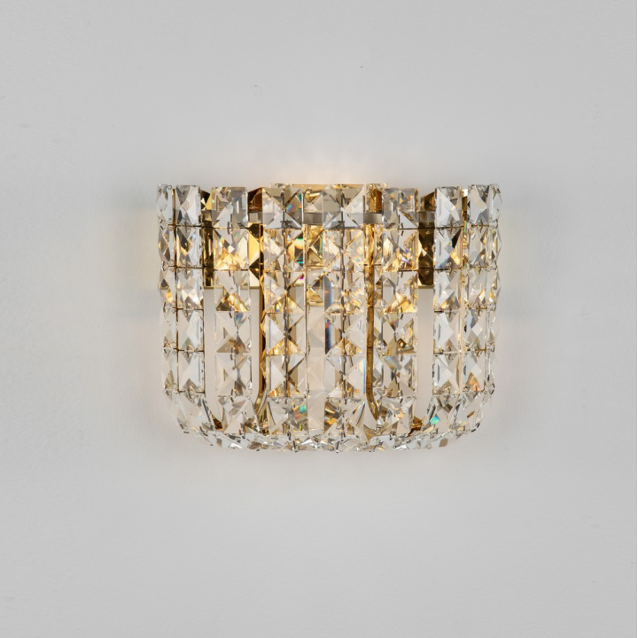 LUCES ARONA LE45856/9 crystal LED wall light 12W 3500K chrome or gold