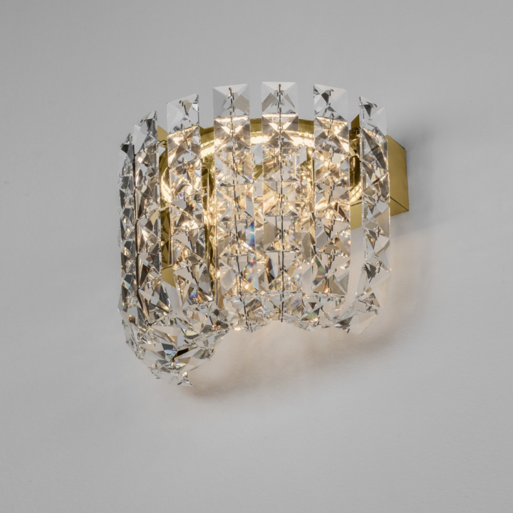 LUCES ARONA LE45856/9 crystal LED wall light 12W 3500K chrome or gold