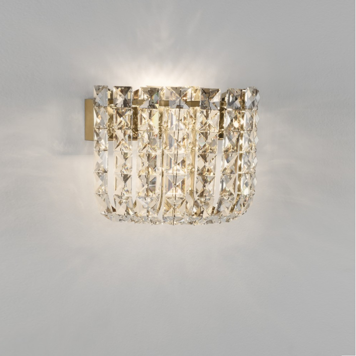 LUCES ARONA LE45856/9 kryształowy kinkiet LED 12W 3500K chrom lub złoty