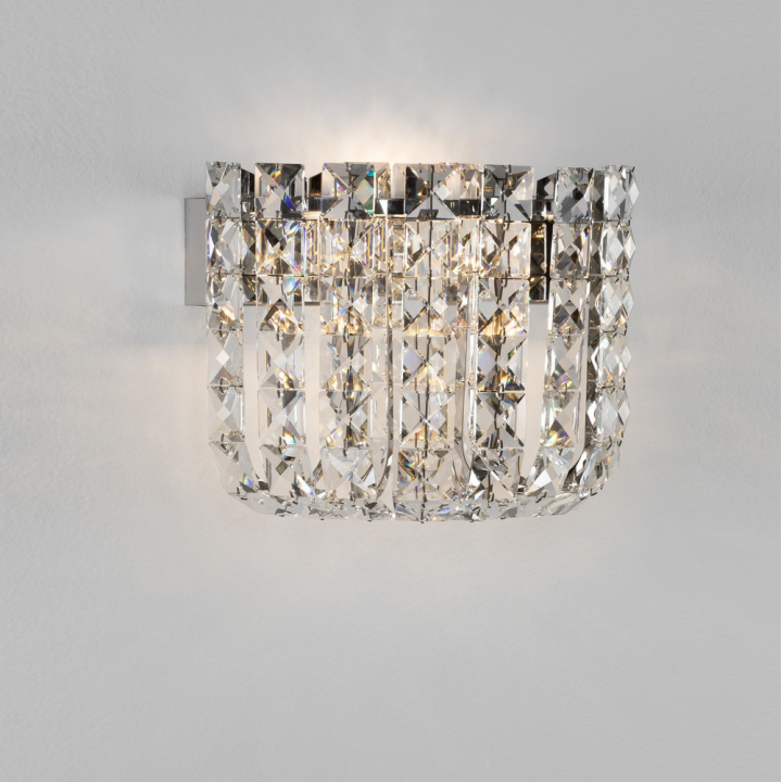 LUCES ARONA LE45856/9 crystal LED wall light 12W 3500K chrome or gold