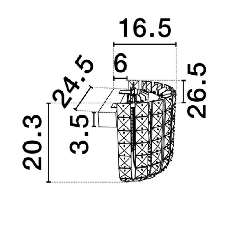 LUCES ARONA LE45856/9 kryształowy kinkiet LED 12W 3500K chrom lub złoty