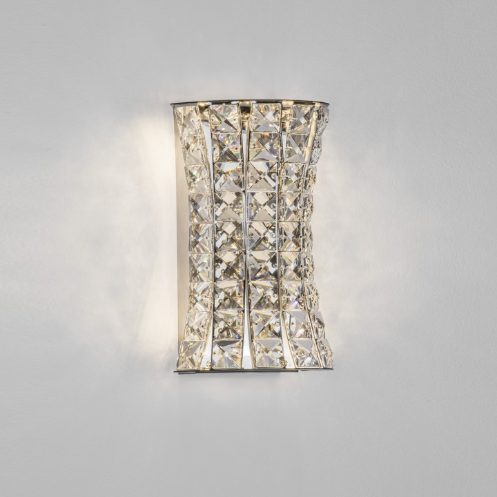LUCES ARONA LE45867/71 elongated crystal LED wall lamp, 12W, 720lm