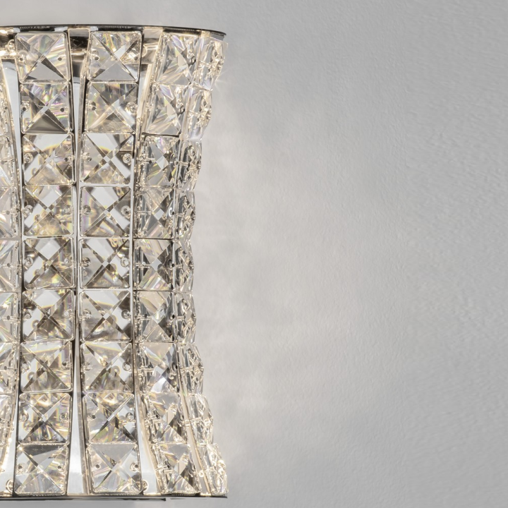 LUCES ARONA LE45867/71 elongated crystal LED wall lamp, 12W, 720lm