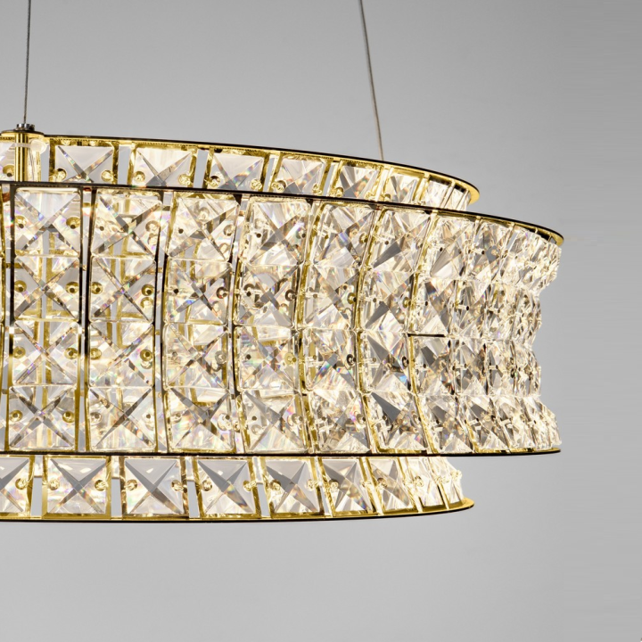 LUCES ARONA LE45864/5/8/9 lampa wisząca LED 3500K kryształ 2 rozmiary