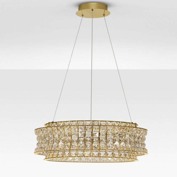 LUCES ARONA LE45864/5/8/9 lampa wisząca LED 3500K kryształ 2 rozmiary