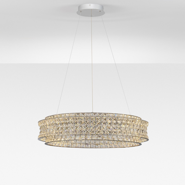 LUCES ARONA LE45864/5/8/9 LED pendant light, 3500K, crystal, 2 sizes